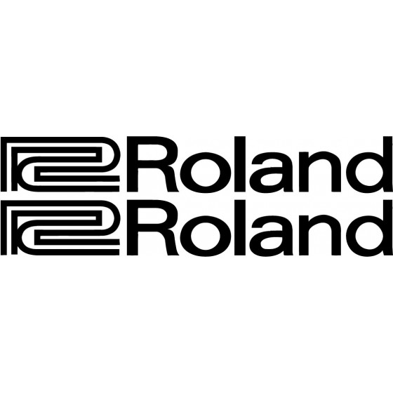 2x Roland Logo Decals Stickers