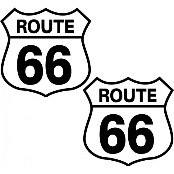 2x Route 66 Logo Sticker...