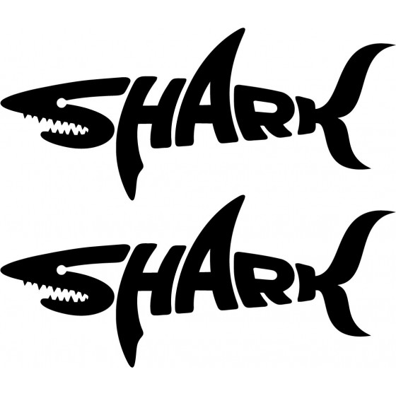 2x Shark Logo Sticker Decal...