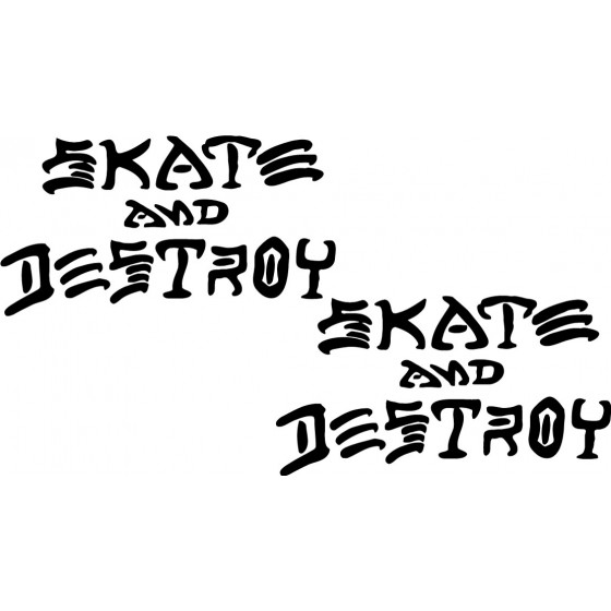 2x Skate And Destroy Logo...