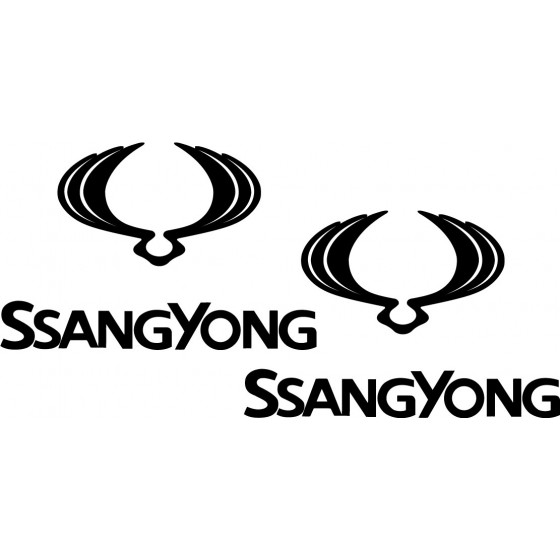 2x Ssangyong Sticker Decal...