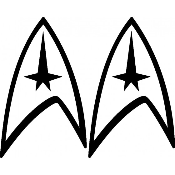 2x Star Trek Decals Stickers
