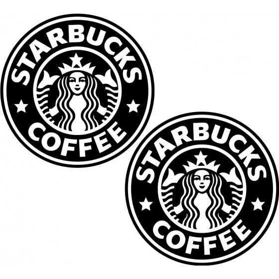 2x Starbucks Sticker Decal...