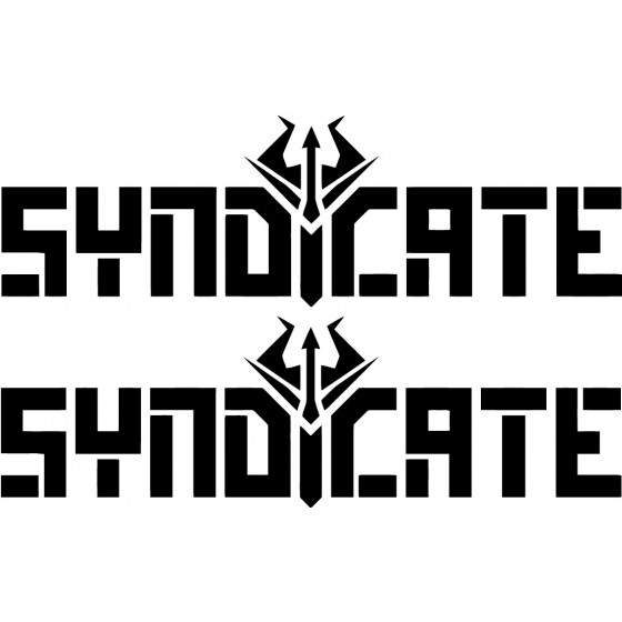 2x Syndicate Sticker Decal...