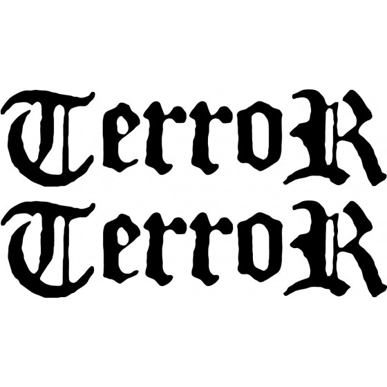 2x Terror Sticker Decal...