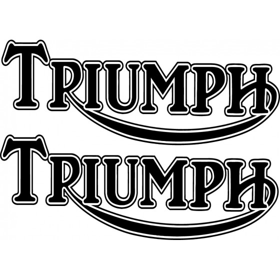 2x Triumph Logo Decal Stickers