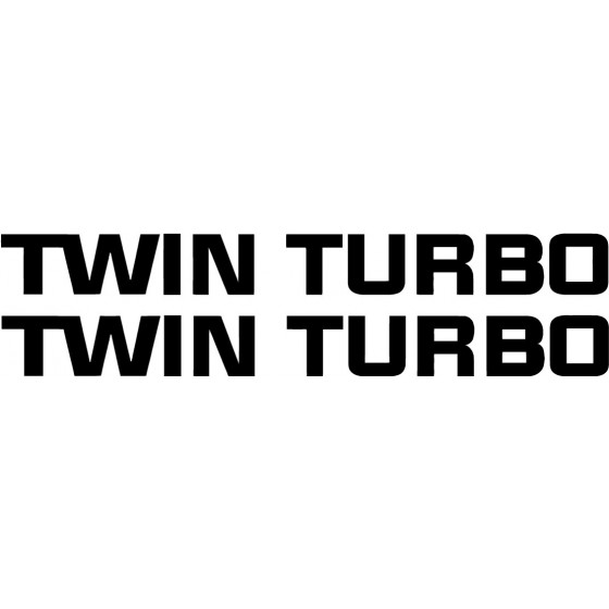2x Twin Turbo Logo Sticker...