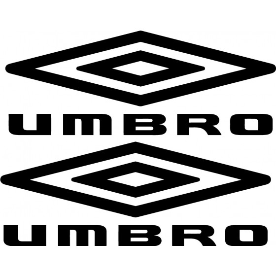 2x Umbro Logo Sticker Decal...