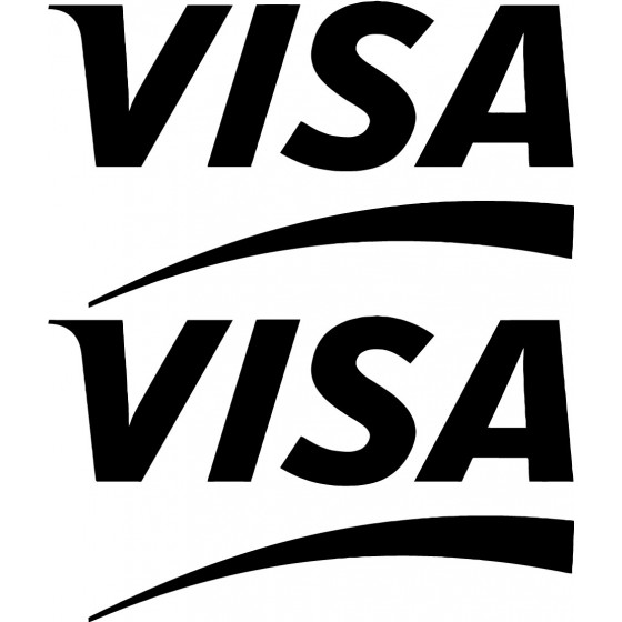 2x Visa Logo Sticker Decal...