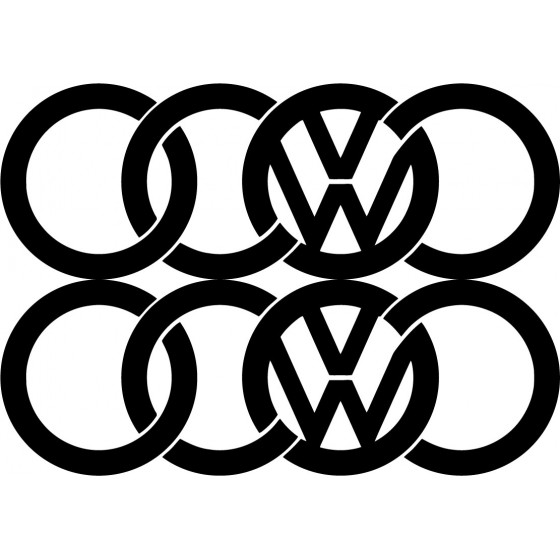 2x Volksaudi Logo Sticker...