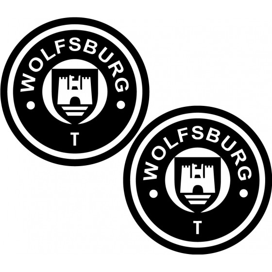 2x Wolfsburg Logo Sticker...