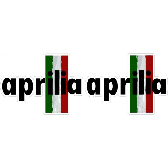 2x Aprilia Logo Style 2...