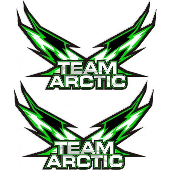 Arctic Cat Logo Green Stickers Decals x2 - DecalsHouse