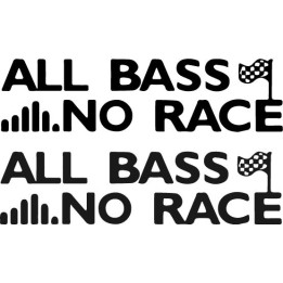 Buy All Bass No Race Decal Sticker Online