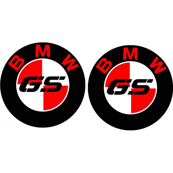 2x Bmw Gs Round Stickers...