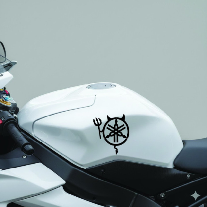 Yamaha Logo Devil Die Cut Stickers Decals - DecalsHouse