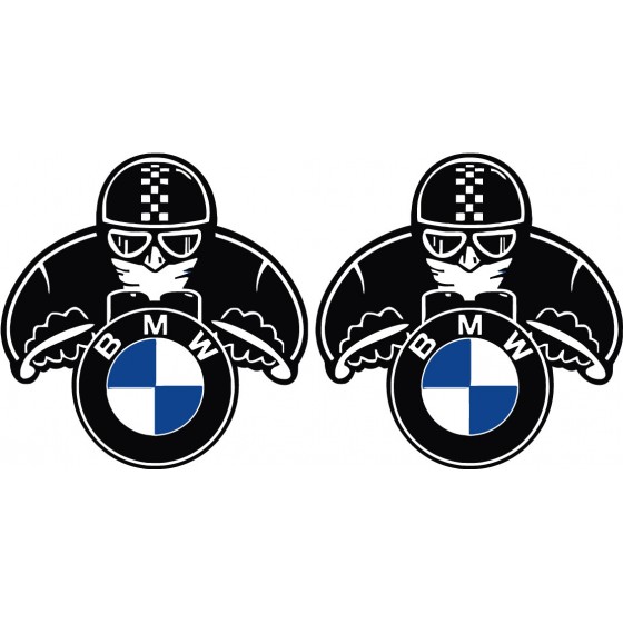 2x Bmw Logo Biker Stickers...