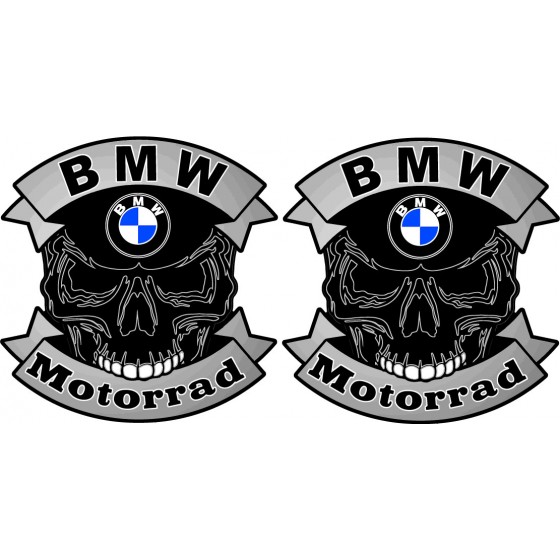 2x Bmw Motorrad Skull Logo...