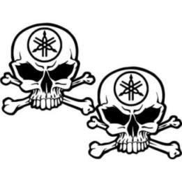 Yamaha Logo Skull Die Cut Style 2 Stickers Decals - DecalsHouse