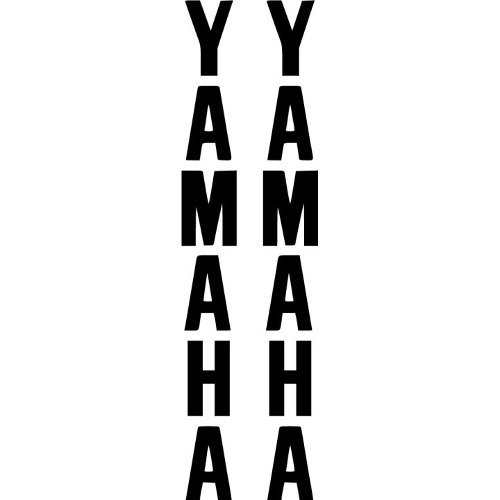 Yamaha Vertical Lettering Stickers – R1 R6 MT FZ Decals (2-Pack)