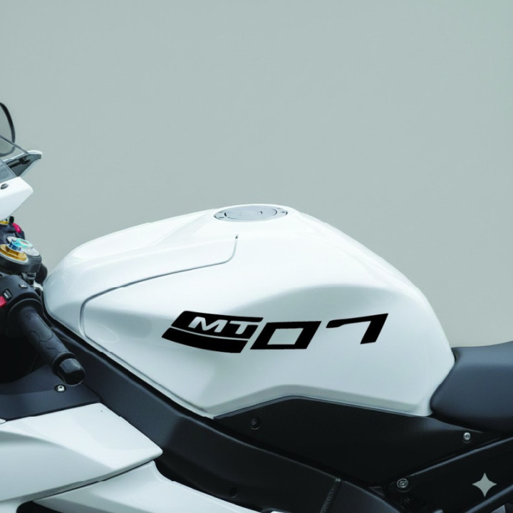 Yamaha Mt 07 Curved Die Cut Style 2 Stickers Decals - DecalsHouse