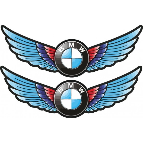 2x Bmw Wings Stickers Decals