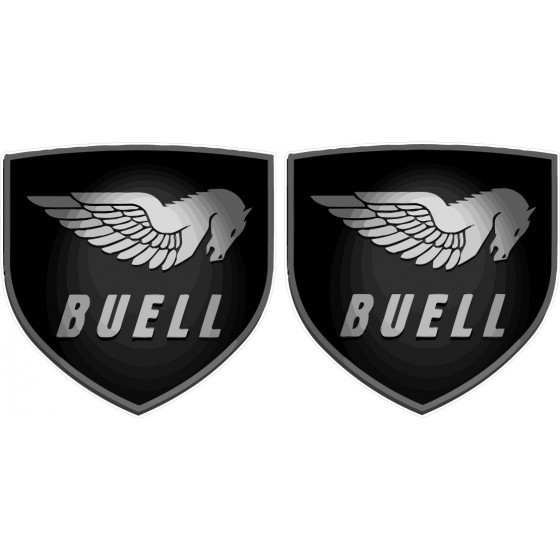 2x Buell Badge Stickers Decals