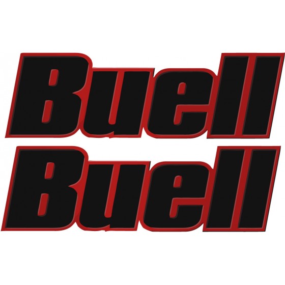 2x Buell Logo Black And Red...