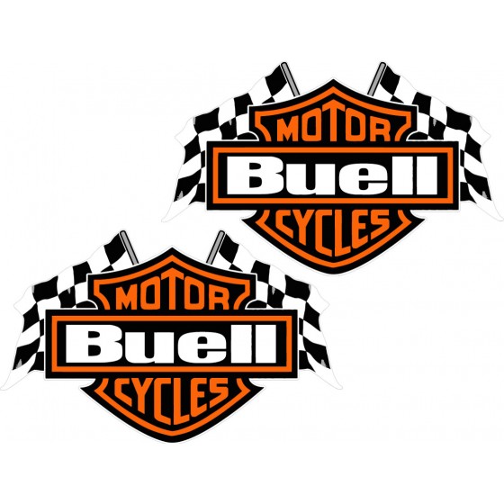 2x Buell Logo Harley Style...