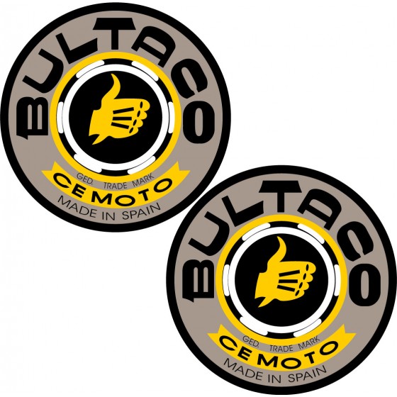 Bultaco Logo Round Stickers...