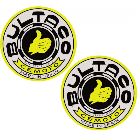 2x Bultaco Logo Round Style...