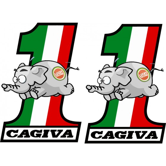 Cagiva Funny Logo Stickers...
