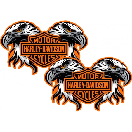 Harley Davidson Eagle Head Stickers Decals 2x - DecalsHouse