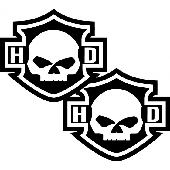 Harley Davidson Logo Skull...
