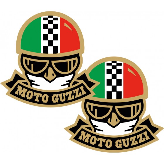 2x Moto Guzzi Logo Biker...