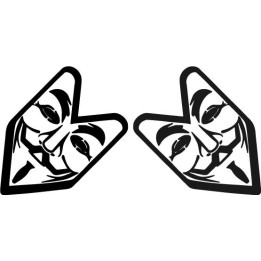 Anonymous Mask Stickers – Guy Fawkes Hacker Decals (2-Pack)