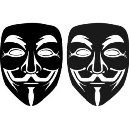 Anonymous Mask Stickers – Guy Fawkes V for Vendetta (2-Pack)