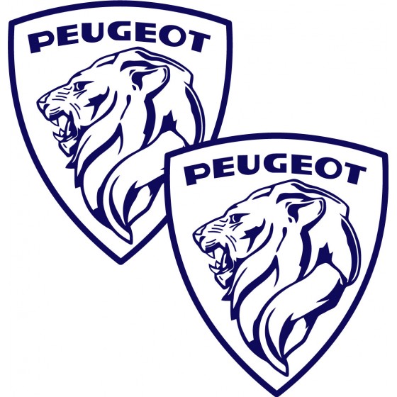 Peugeot Logo Blue Stickers...