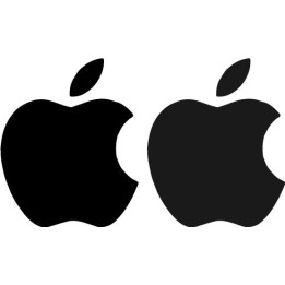 Apple Logo Stickers – MacBook iPhone iPad Decals (2-Pack)