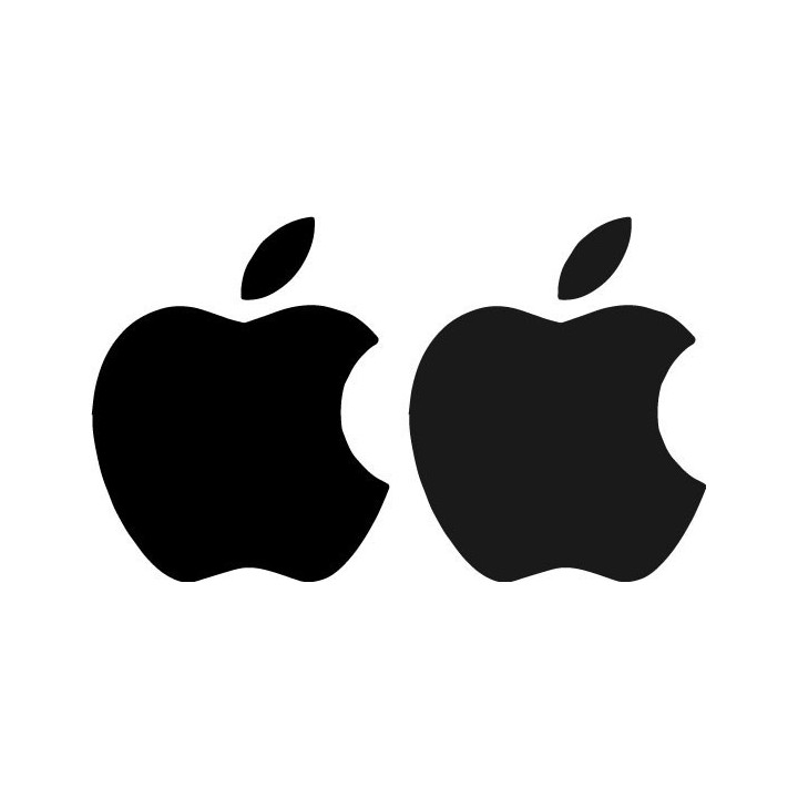 Apple Logo Stickers – MacBook iPhone iPad Decals (2-Pack)