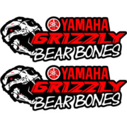 Yamaha Grizzly ATV Stickers – Bear Bones Fender Graphic Decals (2-Pack)
