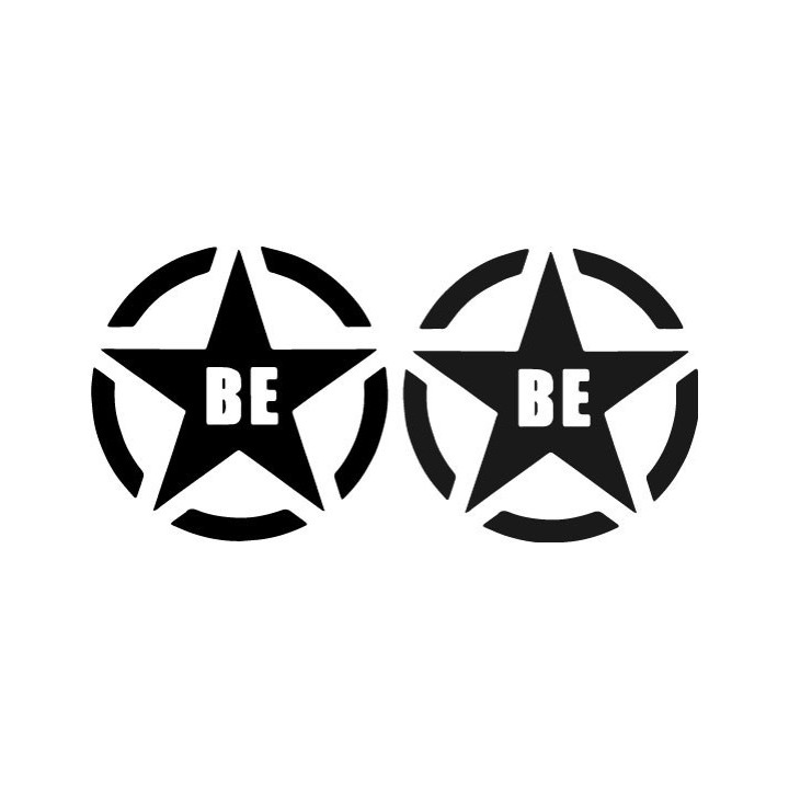 Army Star BE Stickers – Military Star Decals (2-Pack)
