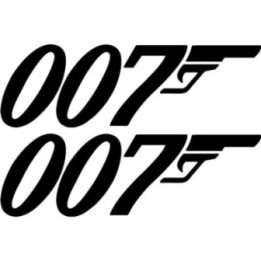007 James Bond Stickers – Spy Gun Logo Decals (2-Pack)