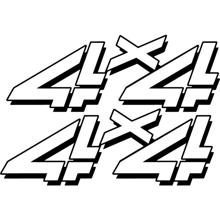 2x 4x4 V2 Sticker Decal Decal Stickers - DecalsHouse