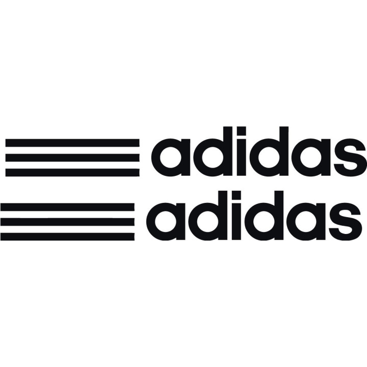 Adidas Three Stripes Stickers – Sport Logo Decals (2-Pack)