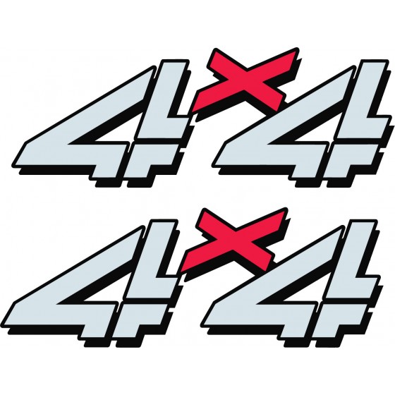 2x 4x4 Style 6 Stickers Decals