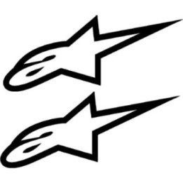 2x Alpinestars V2 Sticker Decal Decal Stickers - DecalsHouse
