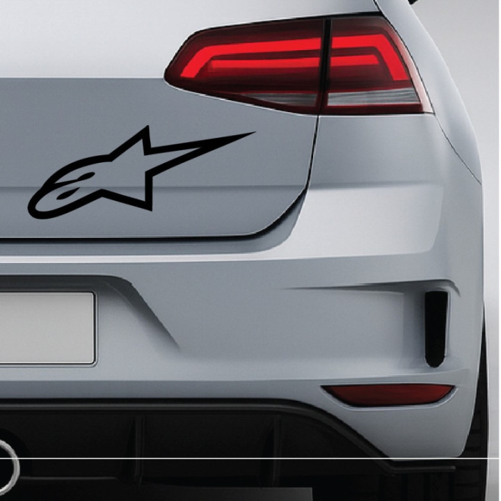 2x Alpinestars V2 Sticker Decal Decal Stickers - DecalsHouse