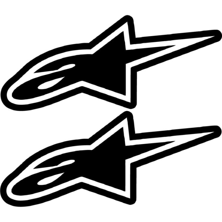 Alpinestars V3 Stickers – Motorcycle MotoGP Racing Sponsor Decals (2-Pack)