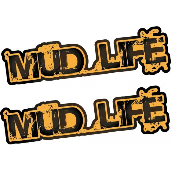 2x Mud Life 4x4 Stickers...